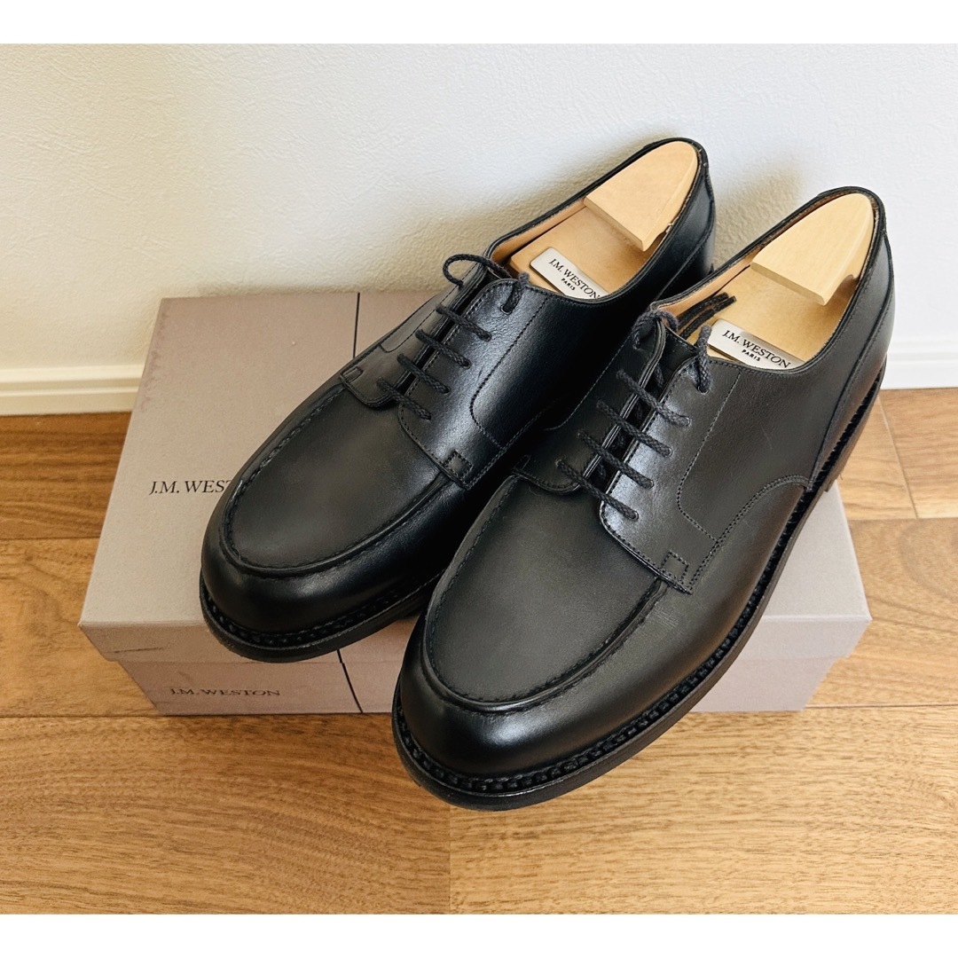 ⚫︎美品⚫︎ JM WESTON  golf ゴルフ　ロシアンカーフ　黒 6Eブラック黒素材