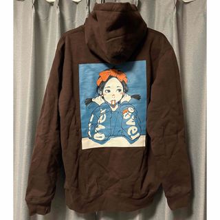 overprint 古塔つみ POP ART HODDIE  ブラウン Mサイズ(パーカー)