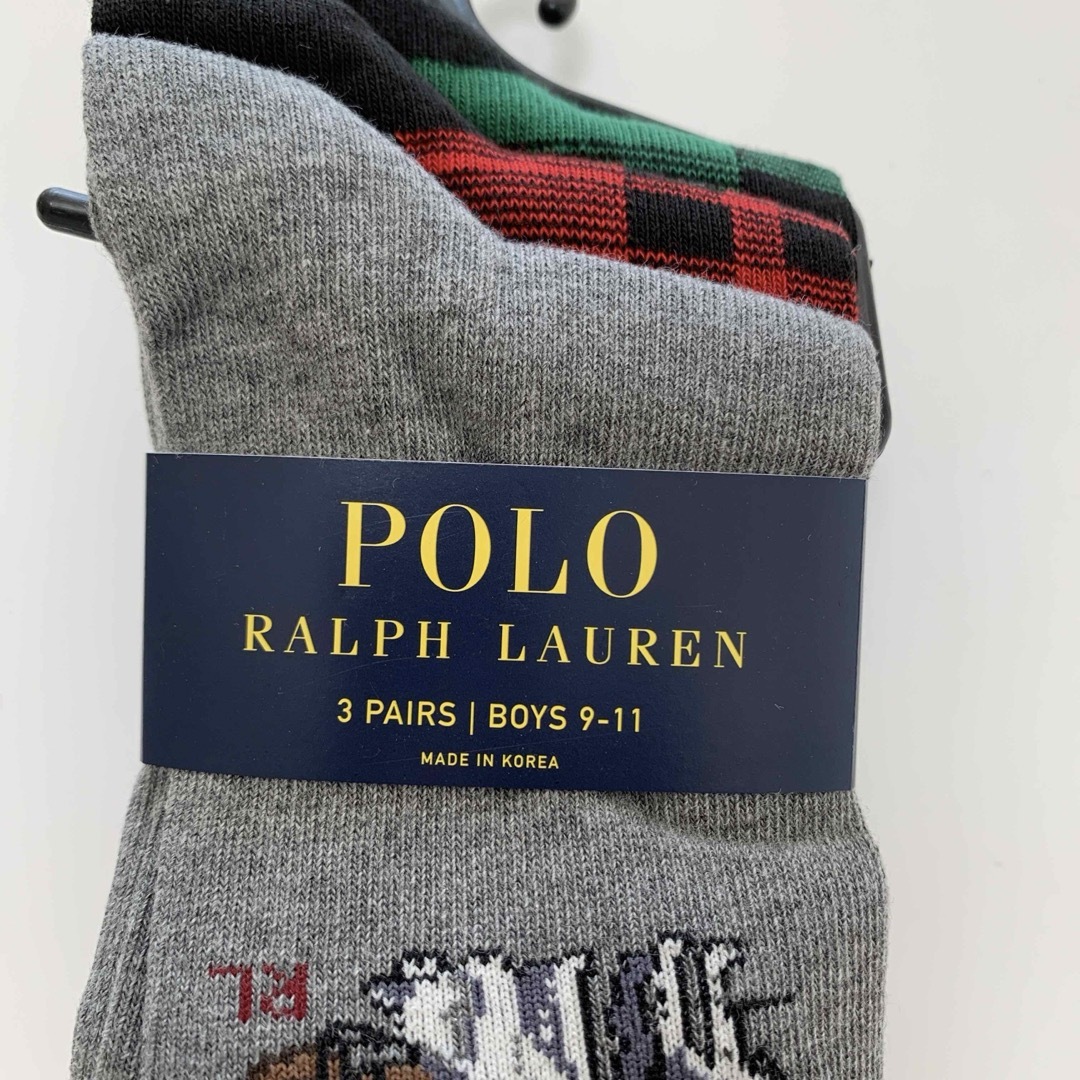 Ralph Lauren(ラルフローレン)の【新品】ラルフローレン ポロベア ソックス 3足セット キッズ/ベビー/マタニティのこども用ファッション小物(靴下/タイツ)の商品写真