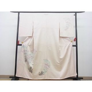 平和屋野田店■訪問着　孔雀　暈し染め　銀彩　逸品　n-yc5069(着物)