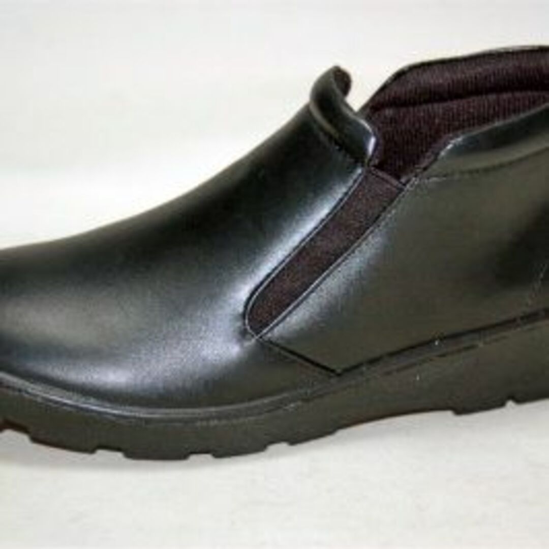 【軽量】通勤に！ソフト合皮ショートブーツ #6704 黒 22.5cm ◆新品 レディースの靴/シューズ(ブーツ)の商品写真