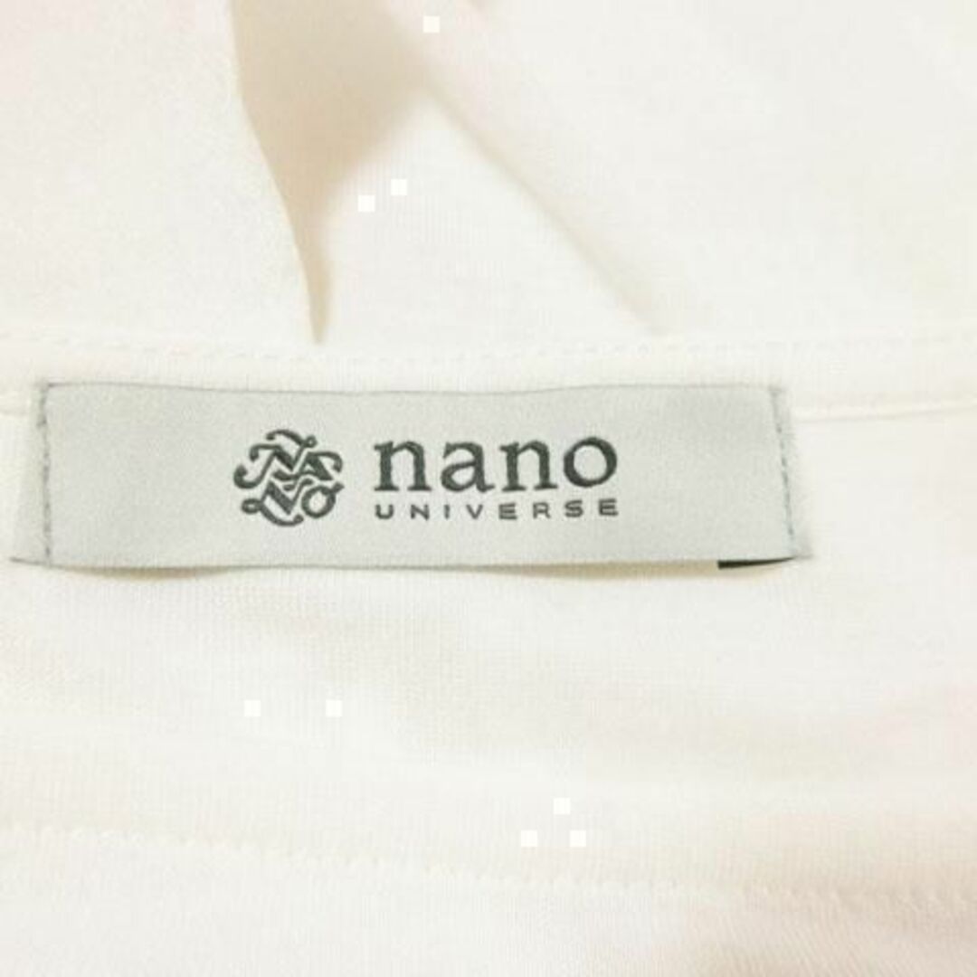 nano・universe(ナノユニバース)のナノユニバース カットソー ケープ風 異素材 F 白 210601MN6A レディースのトップス(シャツ/ブラウス(半袖/袖なし))の商品写真