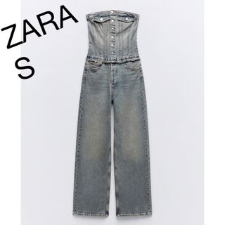 ZARA - ご専用ほぼ未使用ザラZARAリネン混サロペット黒オールインワン