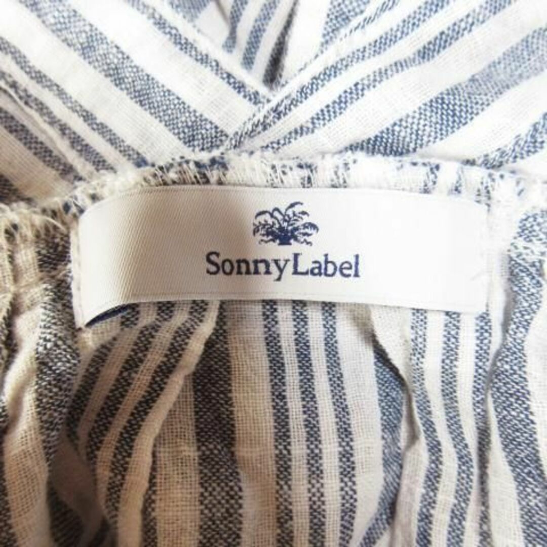 Sonny Label(サニーレーベル)のサニーレーベル ブラウス 半袖 ストライプ F 青 210416YH7A レディースのトップス(シャツ/ブラウス(半袖/袖なし))の商品写真
