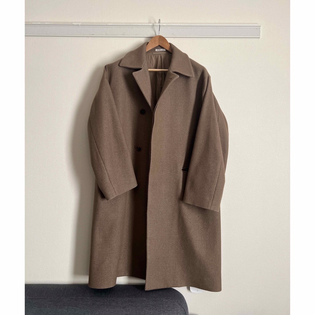 AURALEE(オーラリー)のAURALEE WoolSilk MeltonSoutienCollarCoat メンズのジャケット/アウター(ステンカラーコート)の商品写真