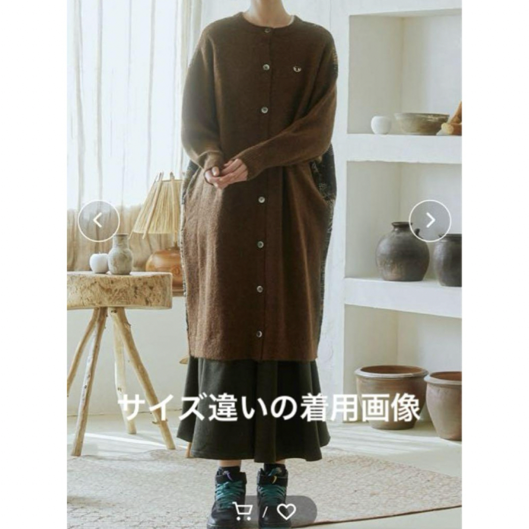 bedsidedrama(ベッドサイドドラマ)の2way カーディガンMix Textile Knit Gawn レディースのトップス(カーディガン)の商品写真