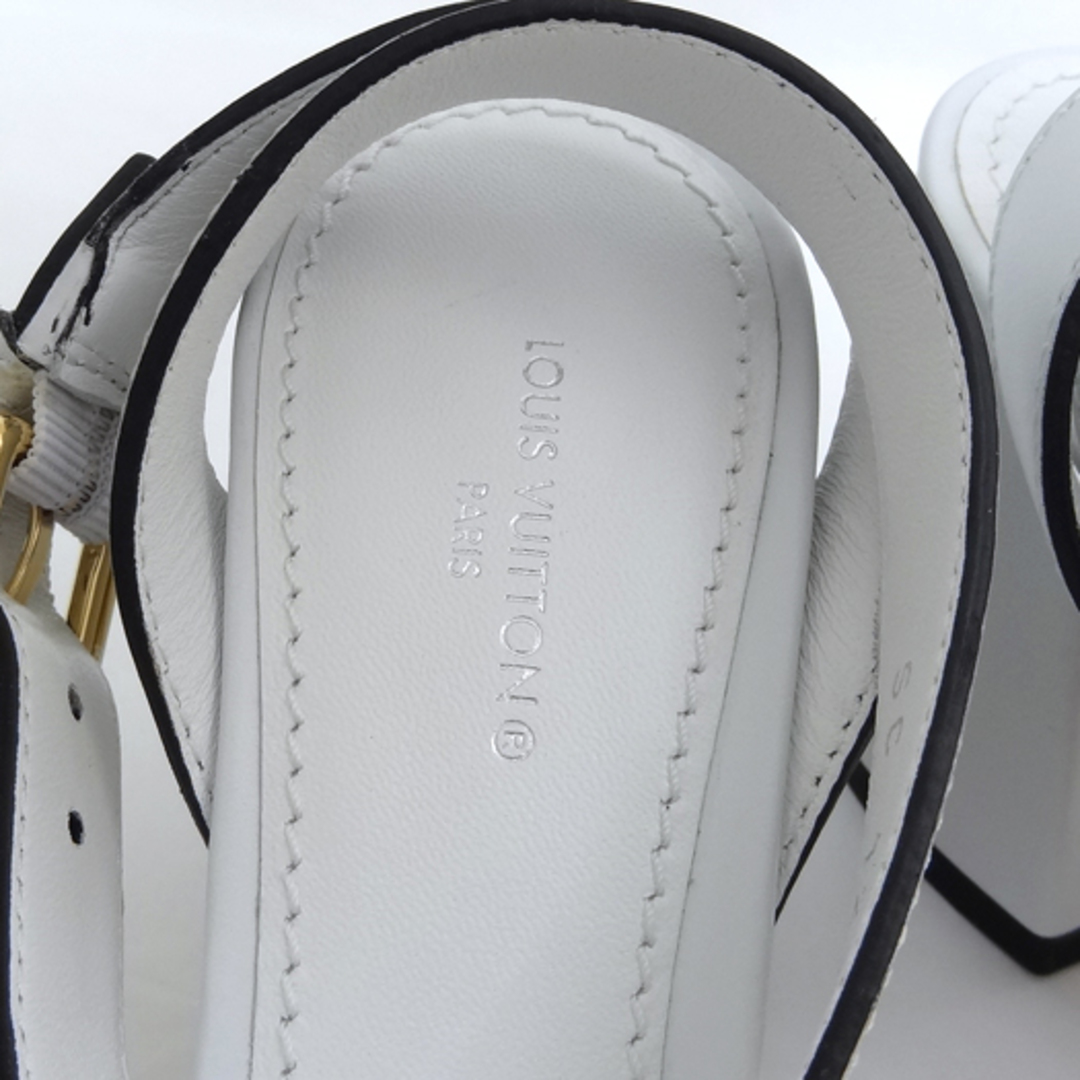 LOUIS VUITTON(ルイヴィトン)のルイ ヴィトン ホライゾンライン レザーサンダル 23cm 21年製 #36 1/2 ホワイト 白 靴 レディースの靴/シューズ(サンダル)の商品写真