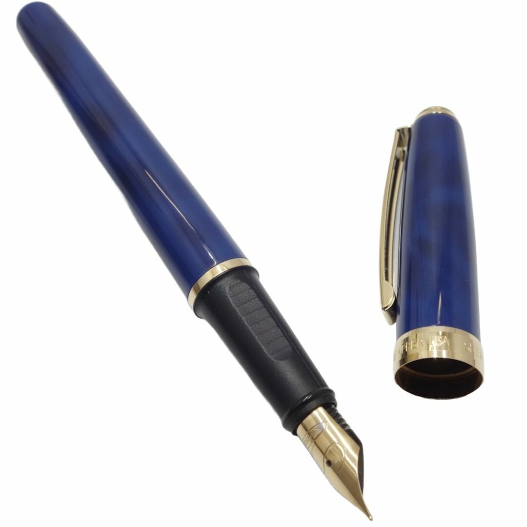 SHEAFFER(シェーファー)のSHEAFFER シェーファー F/細字 万年筆 真鍮 ブルー/180251【中古】 インテリア/住まい/日用品の文房具(その他)の商品写真