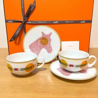 エルメス(Hermes)の【新品　ギフト包装】エルメス　ソー・エルメス　ティーカップ&ソーサー　2客(グラス/カップ)