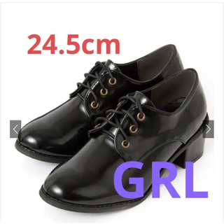 GRL 太ヒールレースアップシューズ 24.5cm(ローファー/革靴)