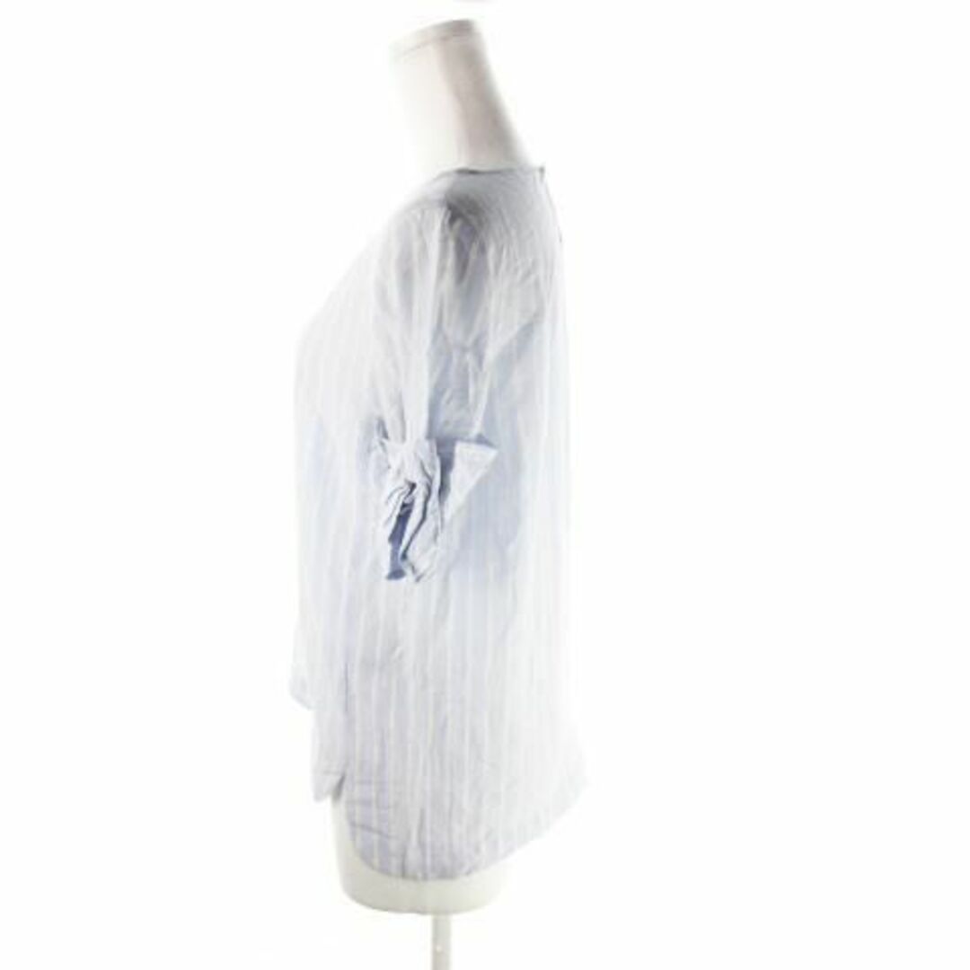 URBAN RESEARCH(アーバンリサーチ)のアーバンリサーチ ブラウス 半袖 ストライプ F 青 210305YH3A レディースのトップス(シャツ/ブラウス(半袖/袖なし))の商品写真