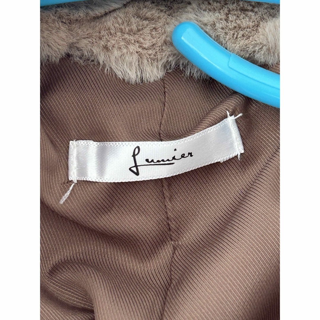 Lumier YUKKOさんコラボ　ファーダッフル レディースのジャケット/アウター(ダッフルコート)の商品写真