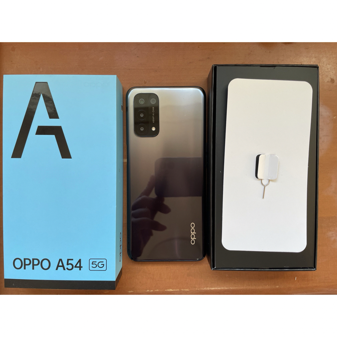 OPPO(オッポ)の OPPO A54 5G 64GB シルバーブラック OPG02 スマホ/家電/カメラのスマートフォン/携帯電話(スマートフォン本体)の商品写真