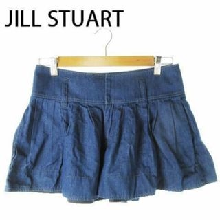 ジルスチュアート(JILLSTUART)のジルスチュアート キュロットパンツ ハイウエスト 0 青 210826MN10A(キュロット)