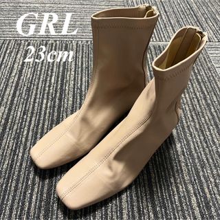 グレイル(GRL)のグレイル　GRL♡ ストレッチレザーショートブーツ　23cm 即発送(ブーツ)