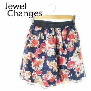 Jewel Changes - ジュエルチェンジズ キュロット 総柄 36 紺 210312MN5A