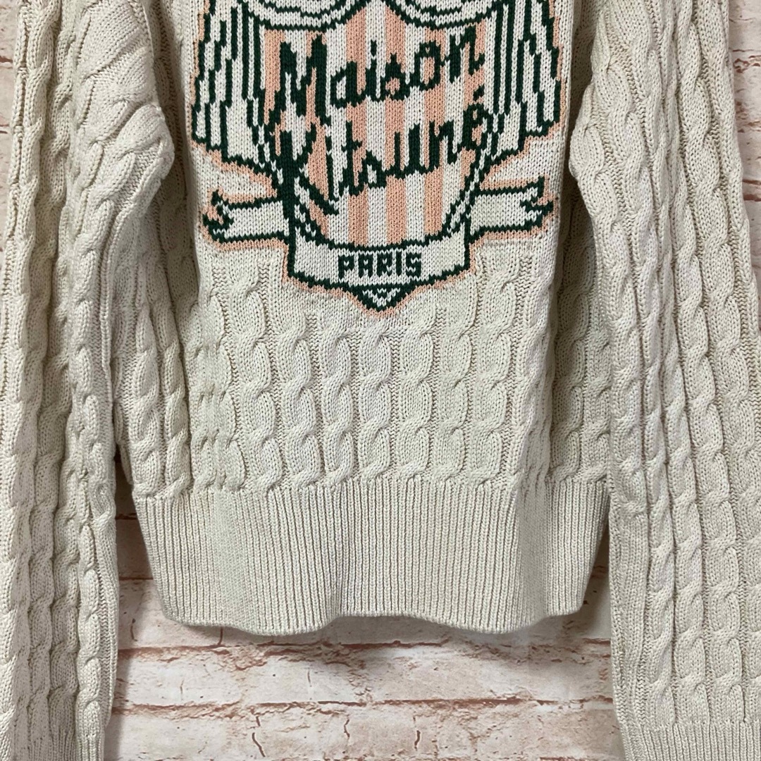 MAISON KITSUNE'(メゾンキツネ)のメゾンキツネ MAISON KITSUNE ニット セーター 長袖 ケーブル編み レディースのトップス(ニット/セーター)の商品写真