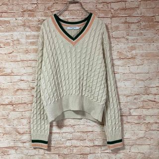 メゾンキツネ(MAISON KITSUNE')のメゾンキツネ MAISON KITSUNE ニット セーター 長袖 ケーブル編み(ニット/セーター)