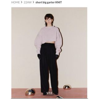 ロンハーマン(Ron Herman)の22AW NKNIT short big garter ピンク ニット ンニット(ニット/セーター)