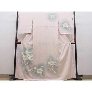 平和屋野田店■訪問着　刺繍　短冊花文　暈し染め　金糸　逸品　n-hj8051(着物)