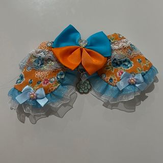 オレンジとブルーのチョーカー(ペット服/アクセサリー)