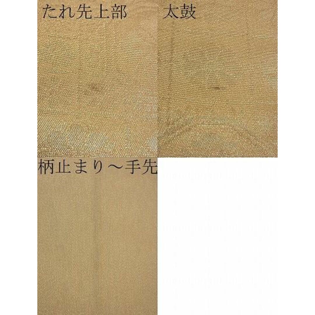 平和屋野田店■六通柄袋帯　唐織　草花丸文　金糸　逸品　n-yc5228 レディースの水着/浴衣(帯)の商品写真