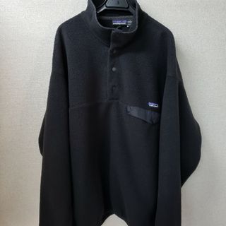 パタゴニア(patagonia)の1994 雪なしタグ Patagonia シンチラ スナップT 黒黒ブラックXL(ジャージ)