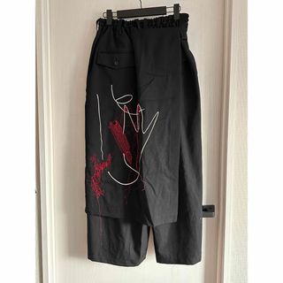 ヨウジヤマモトプールオム(Yohji Yamamoto POUR HOMME)のYOHJI YAMAMOTO22SS 宮沢りえ刺繍ドクターパンツ(デニム/ジーンズ)