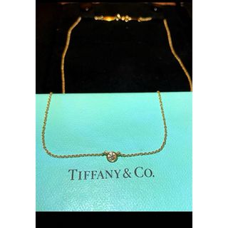 (新品仕上げ済）ティファニー TIFFANY バイザヤード ダイヤ ネックレス  K18 YG × ダイヤ 鑑定書 0.26ct‐D-VVS2-3EX 1PD 8588石目026ct鑑定書