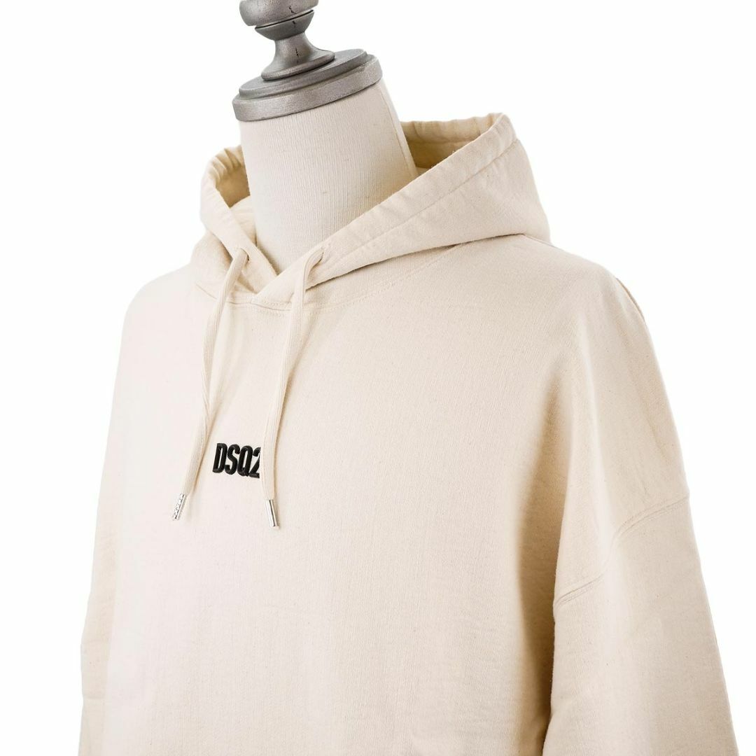 DSQUARED2(ディースクエアード)のDSQUARED2 ディースクエアード パーカー S74GU0568 S54438 MINI DSQ2 HOODIE メンズ ベージュ Lサイズ メンズのトップス(パーカー)の商品写真