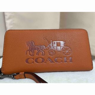 coach（コーチ）レディース長財布 黒×ベージュ系