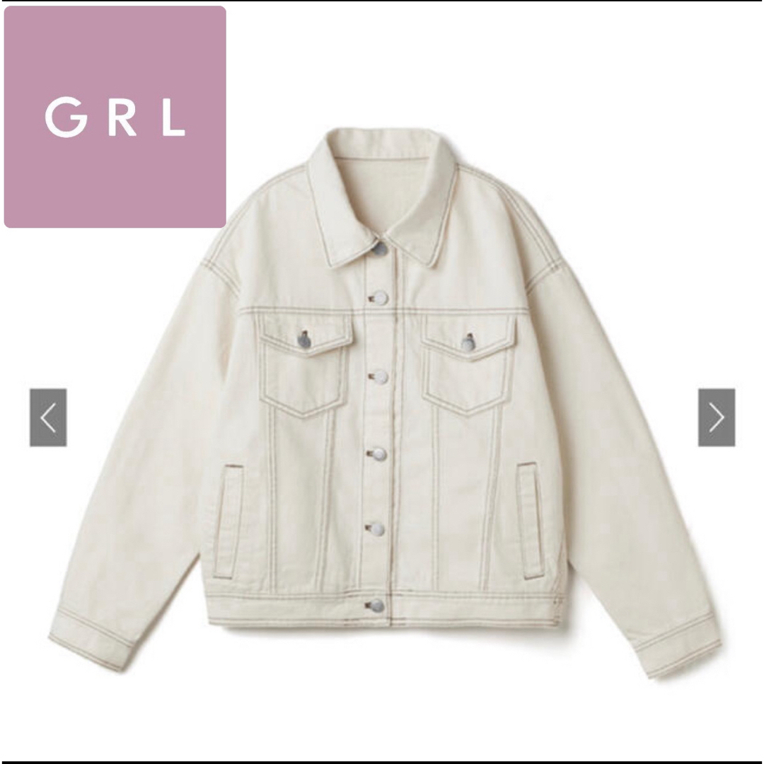 GRL(グレイル)のGRL ツイルGジャン[fo1293]M 新品未使用 レディースのジャケット/アウター(Gジャン/デニムジャケット)の商品写真