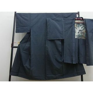 平和屋野田店■男性　本場大島紬　アンサンブル　80亀甲　逸品　n-mz8500(着物)