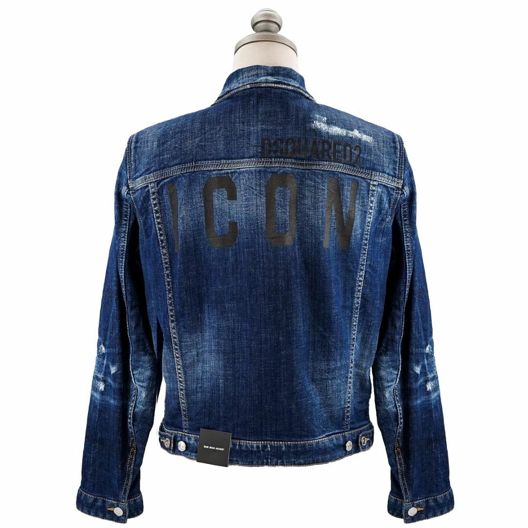 DSQUARED2(ディースクエアード)のDSQUARED2 ディースクエアード デニムジャケット S79AM0045 S30342 ICON DAN JEAN JACKET メンズ ブルー サイズ46/S メンズのジャケット/アウター(Gジャン/デニムジャケット)の商品写真