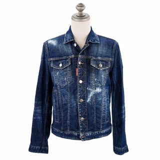 ディースクエアード(DSQUARED2)のDSQUARED2 ディースクエアード デニムジャケット S79AM0045 S30342 ICON DAN JEAN JACKET メンズ ブルー サイズ46/S(Gジャン/デニムジャケット)