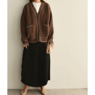 Drawerドゥロワー2019aw 16Gミラノフレアニットカーディガン