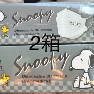 スヌーピー(SNOOPY)のSNOOPY  スヌーピー3D4層不織布マスク30枚入×2箱・60枚入 ホワイト(その他)
