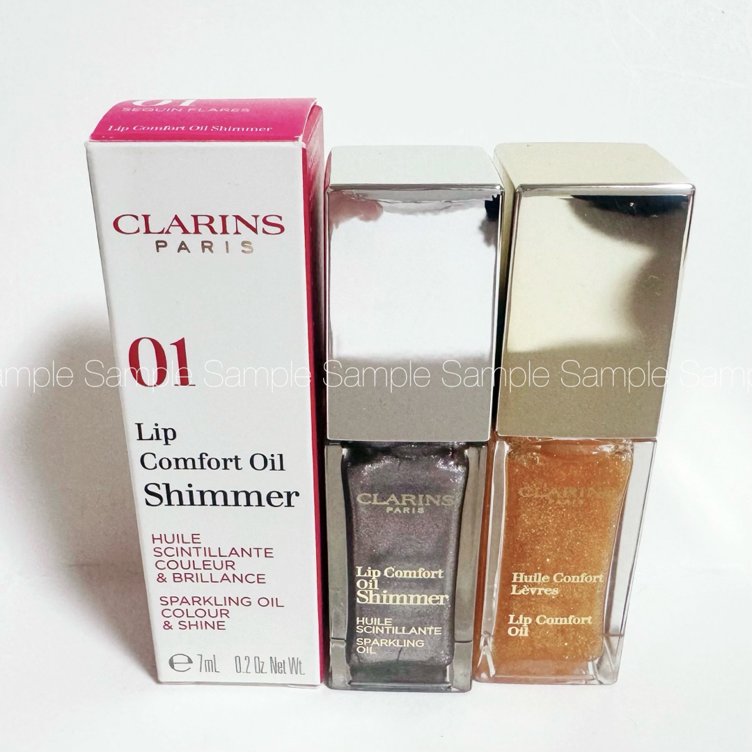 CLARINS(クラランス)のクラランス コンフォート リップオイル 01 07 ２本 コスメ/美容のベースメイク/化粧品(リップグロス)の商品写真