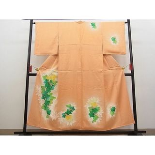 平和屋野田店■訪問着　草花文　暈し染め　金彩　逸品　n-fw5016(着物)