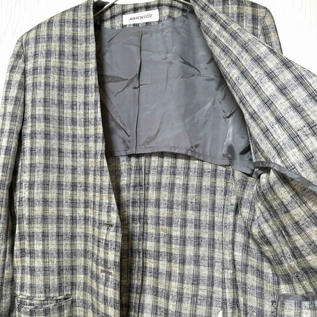 ABIENTÔT/アビエント/セットアップスーツ/ノーカラージャケット/Mサイズ メンズのスーツ(セットアップ)の商品写真
