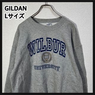 ギルタン(GILDAN)のギルダン】スウェット　カレッジロゴ　グレー　デカロゴ　wilburビッグロゴ43(スウェット)