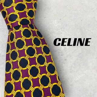 セリーヌ(celine)の【5823】美品！CELINE　ネクタイ　パープル系(ネクタイ)