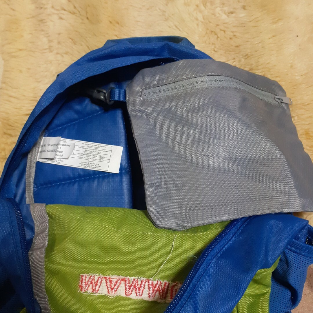 Mammut(マムート)のMAMMUT　キッズ　リュック 8L　ブルー×グリーン　マムート　青×緑 キッズ/ベビー/マタニティのこども用バッグ(リュックサック)の商品写真