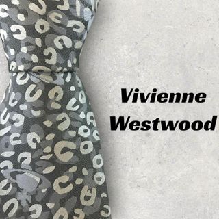 ヴィヴィアンウエストウッド(Vivienne Westwood)の【5824】良品！ヴィヴィアンウエストウッド　ネクタイ　シルバー系　オーブ柄(ネクタイ)