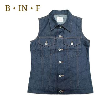 90s B・IN・F インディゴ デニム ベスト(ベスト/ジレ)