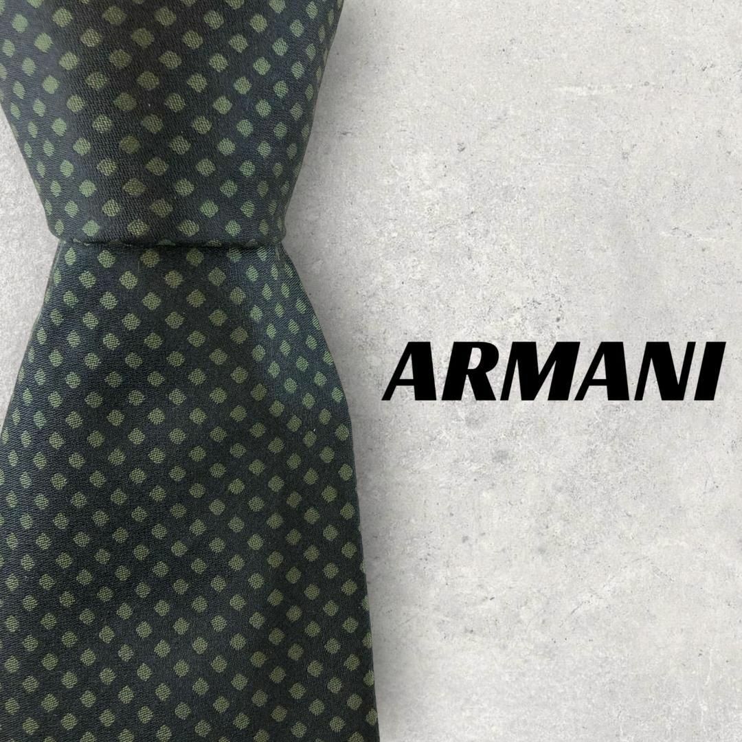 Armani(アルマーニ)の【5831】美品！ARMANI　ネクタイ　ネイビー×グリーン系 メンズのファッション小物(ネクタイ)の商品写真