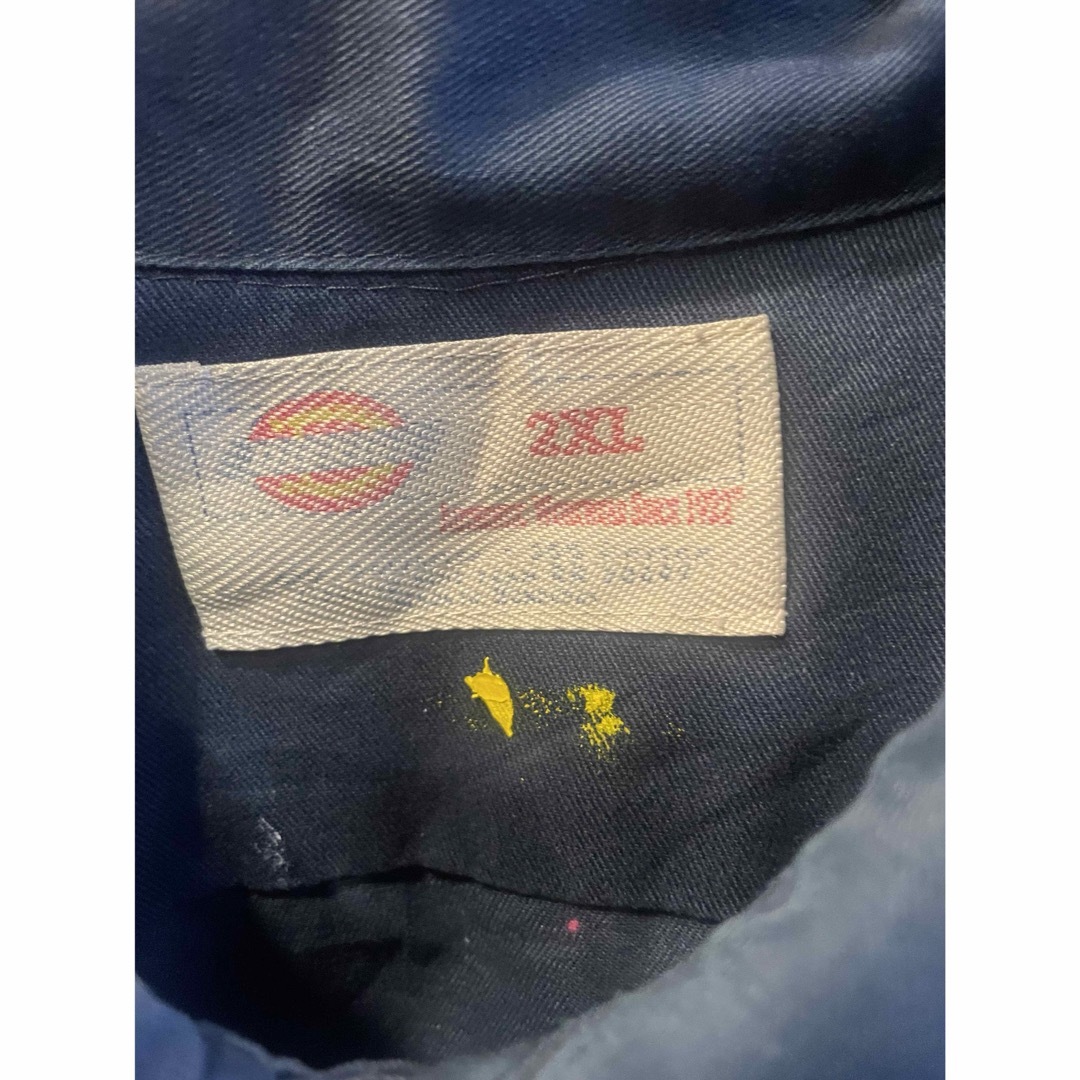 Dickies(ディッキーズ)の古着　一点物　ワークシャツ　ディッキーズ　dickies リメイク　個性派 メンズのトップス(シャツ)の商品写真