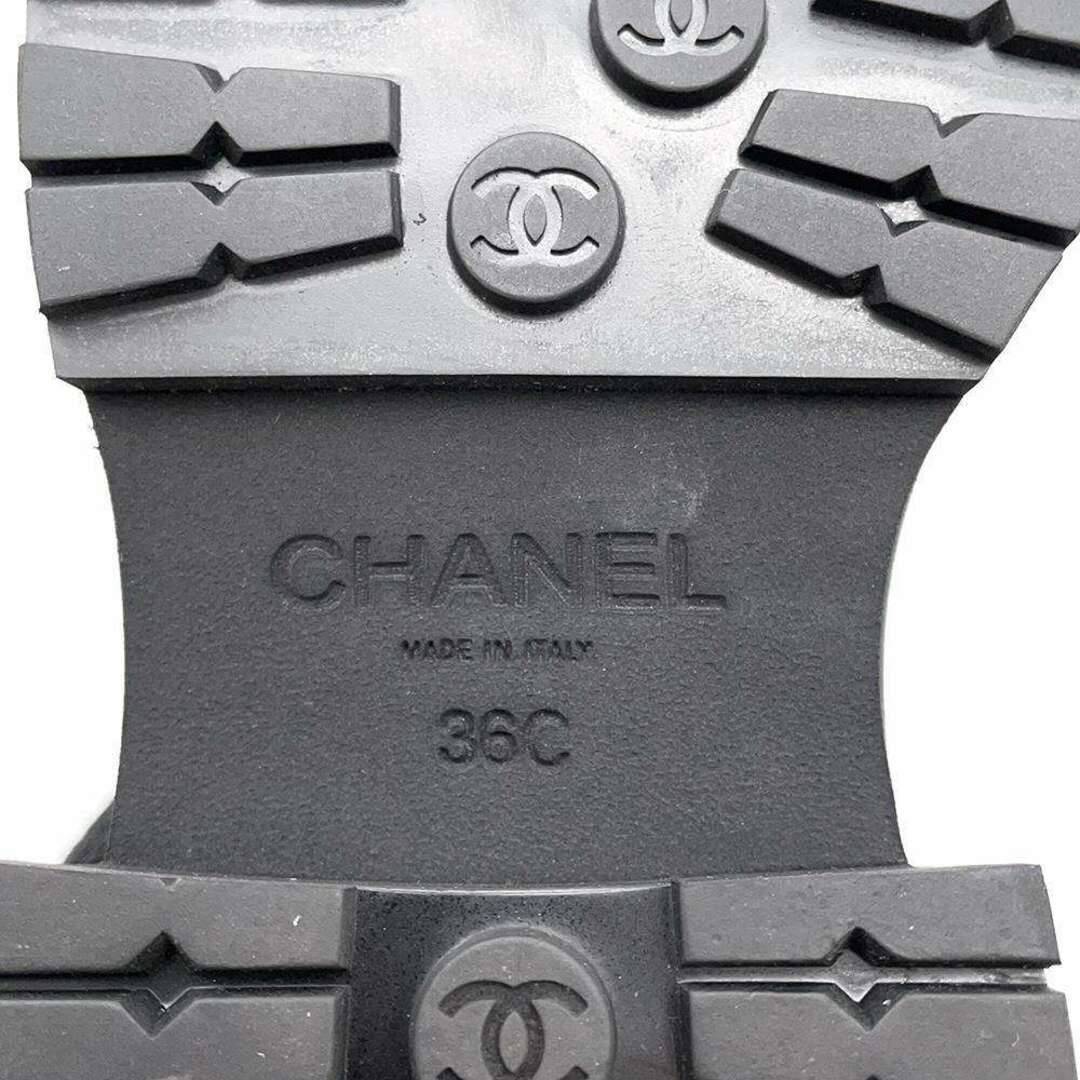 CHANEL(シャネル)のシャネル ショートブーツ サイドゴア カーフレザー パテント レディースサイズ36C G45087 CHANEL 靴 シューズ 黒 レディースの靴/シューズ(ブーツ)の商品写真