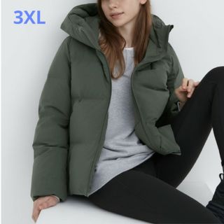 ユニクロ(UNIQLO)のUNIQLO シームレスダウンパーカ オリーブ 3XL レディース(ダウンジャケット)