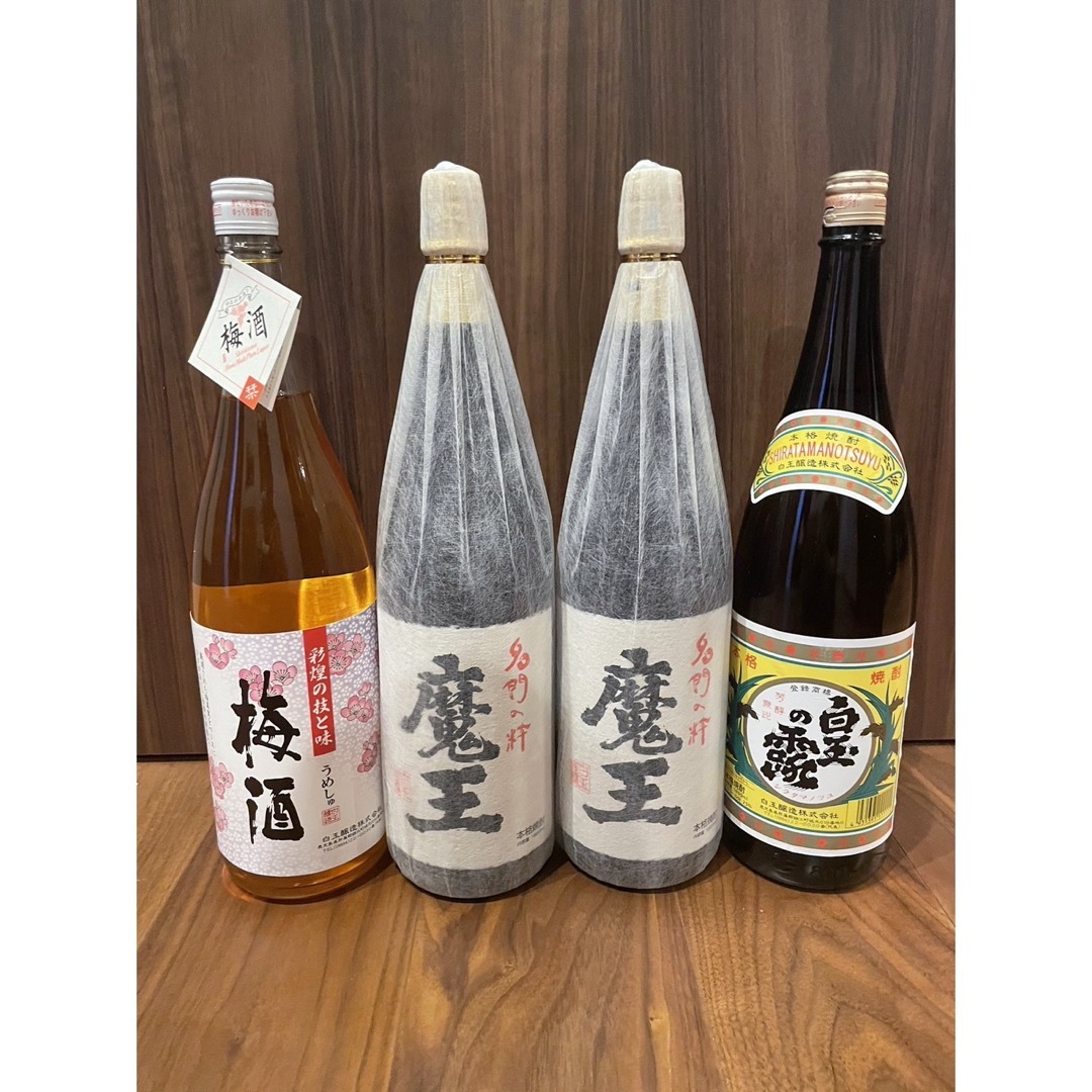 白玉醸造(シラタマジョウゾウ)の魔王2本＋白玉の露1本＋彩煌梅酒 1本1800ml1.8l 4本セット 白玉醸造 食品/飲料/酒の酒(焼酎)の商品写真